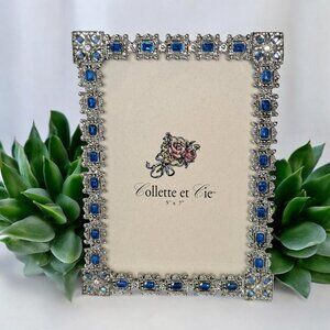 Photo Frame Collette et Cie Crystals Silver Metal 5x7 Picture